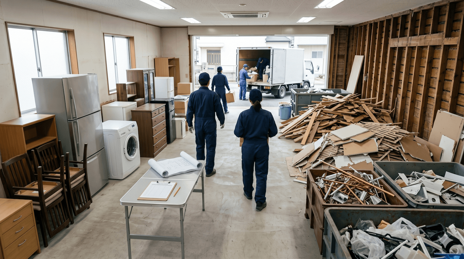 残置物撤去から産廃処分まで一括対応